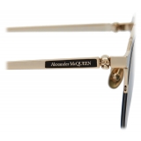 Alexander McQueen - Occhiale da Sole Skull Panthos in Metallo - Oro Verde - Alexander McQueen Eyewear