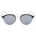 Alexander McQueen - Occhiale da Sole Skull Panthos in Metallo - Oro Azzurro - Alexander McQueen Eyewear