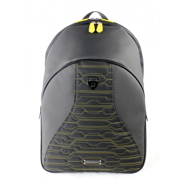 TecknoMonster - Automobili Lamborghini - Dragon Backpack in Carbon Fiber and Alcantara® - Black Carpet Collection