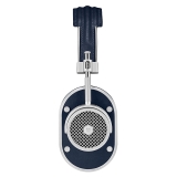 Master & Dynamic - MH40 Wireless - Silver Metal / Navy Coated Canvas - Premium High Quality and Performance Over-Ear Headphones
