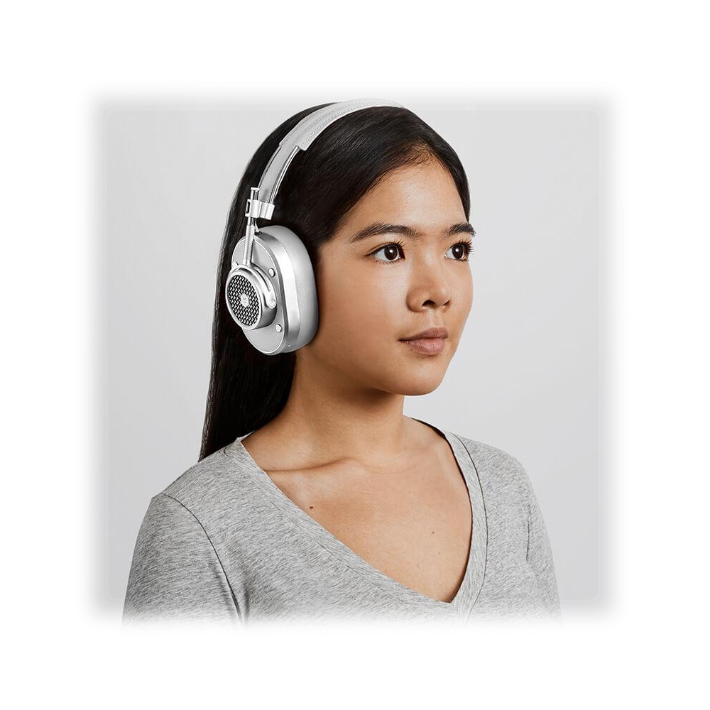 Master Dynamic MH40 Wireless Silver Metal Silver Canvas