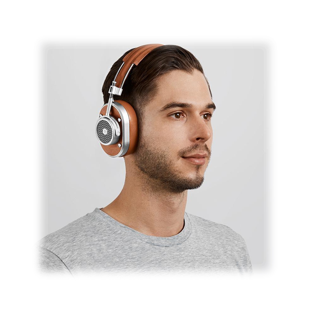 Master & Dynamic - MH40 Wireless - Silver Metal / Brown Canvas