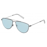 Givenchy - Sunglasses GV Cut in Metal - Ruthenium Blue - Sunglasses - Givenchy Eyewear