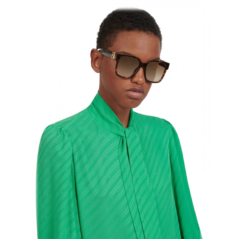 givenchy green square sunglasses