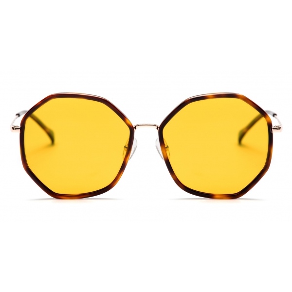 No Logo Eyewear - NOL18057 Sun - Havana and Gold -  Sunglasses