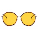 No Logo Eyewear - NOL18057 Sun - Havana and Gold -  Sunglasses