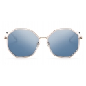 No Logo Eyewear - NOL18057 Sun - Light Blue and Silver -  Sunglasses