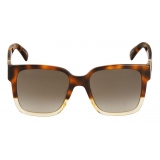 Givenchy - Sunglasses Two Tone GV3 Square in Acetate - Havanna Honey Brown - Sunglasses - Givenchy Eyewear