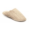 Neck Mate - Asolo - Artisan Woman Slippers - Wool Braided Cotta - Beige