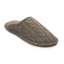 Neck Mate - Asolo - Artisan Man Slippers - Wool Braided Cotta - Medium Grey