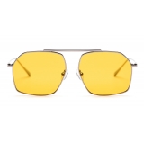 No Logo Eyewear - NOL18066 Sun - Yellow and Silver -  Sunglasses