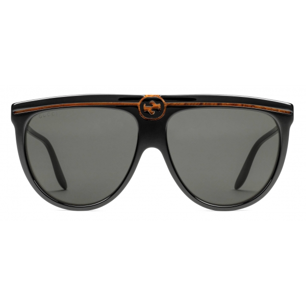Gucci - Aviator Acetate Sunglasses - Black - Gucci Eyewear - Avvenice