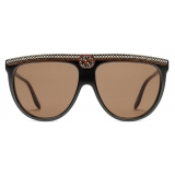 Gucci - Occhiali da Sole Aviator in Acetato con Cristalli - Nero - Gucci Eyewear