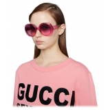 Gucci - Occhiali da Sole Rotondi - Rosa - Gucci Eyewear