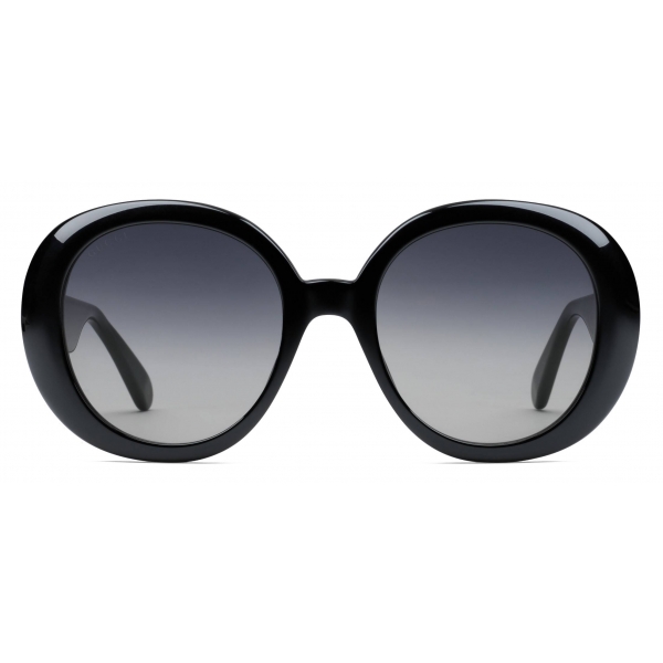 Gucci - Occhiali da Sole Rotondi con Motivo Web - Nero - Gucci Eyewear