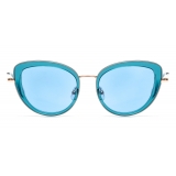 No Logo Eyewear - NOL81035 Sun - Light Blue and Gold - Sunglasses
