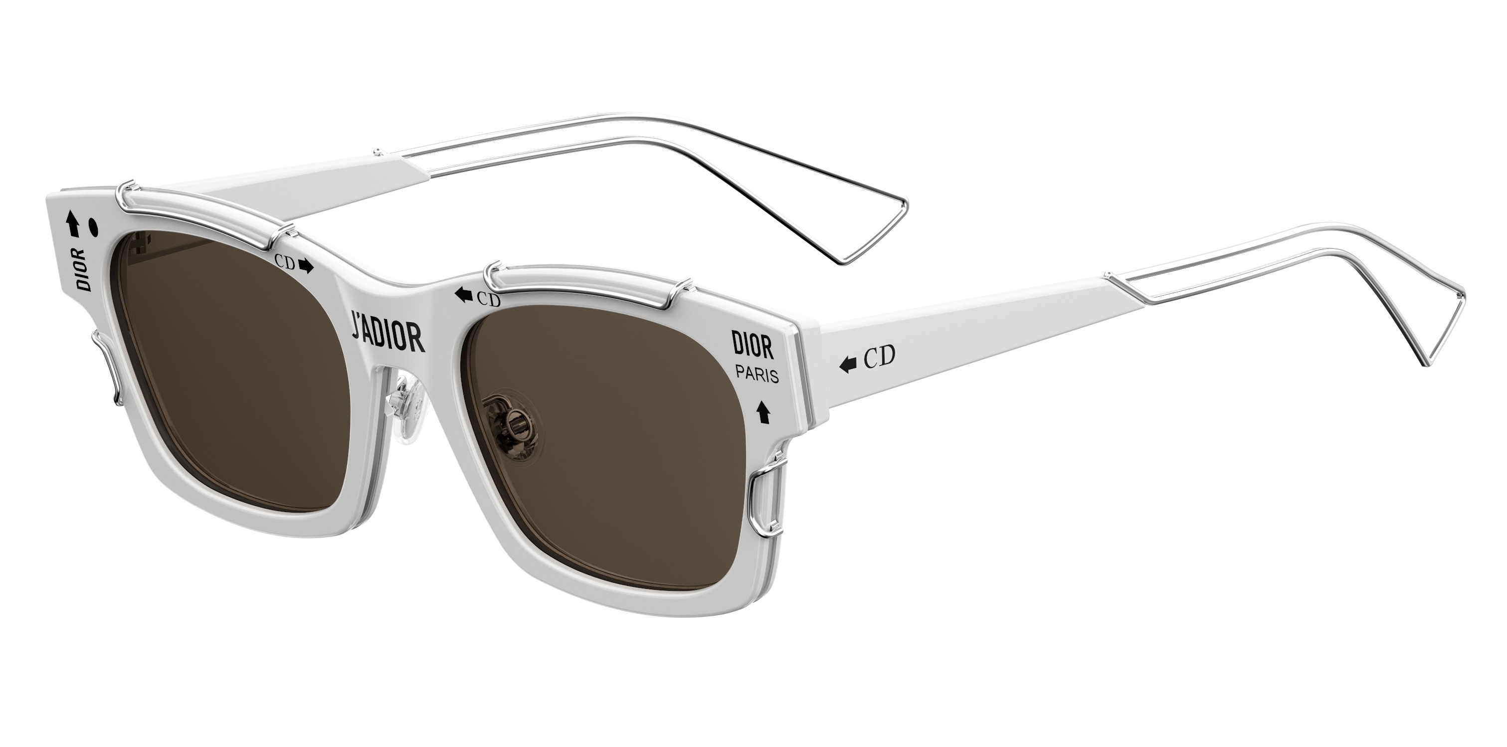 dior white frame sunglasses
