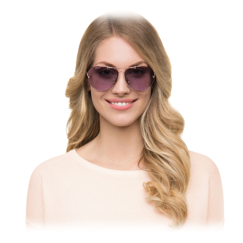 Swarovski - Swarovski Sunglasses - MIL002 - Purple - Sunglasses - Swarovski  Eyewear - Avvenice