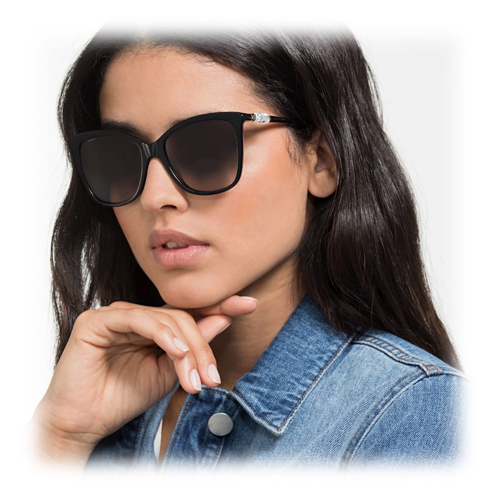 Swarovski - Swarovski Sunglasses - SK0227-01B - Black - Sunglasses - Swarovski  Eyewear - Avvenice
