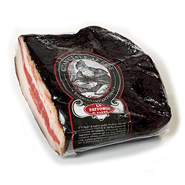 La Fattoria di Parma - Guanciale with Black Pepper - Half - Artisan Cured Meats - 800 g