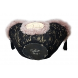 Coffarte - Medium Black Lace Coffa - Sicilian Artisan Handbag - Sicilian Coffa - Luxury High Quality Handicraft