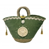 Coffarte - Medium Moro Sicily Coffa - Sicilian Artisan Handbag - Sicilian Coffa - Luxury High Quality Handicraft