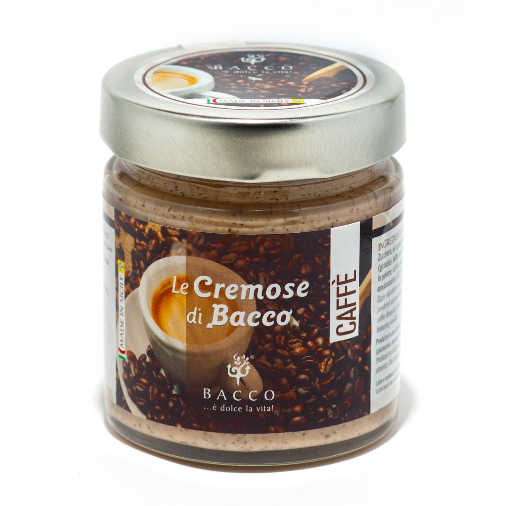 Bacco - Tipicità al Pistacchio - Le Cremose di Bacco - Caffè - Creme Spalmabili Artigianali - 190 g