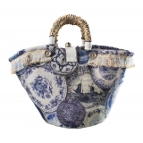 Coffarte - Baby Royal Copenaghen Coffa - Sicilian Artisan Handbag - Sicilian Coffa - Luxury High Quality Handicraft Bag