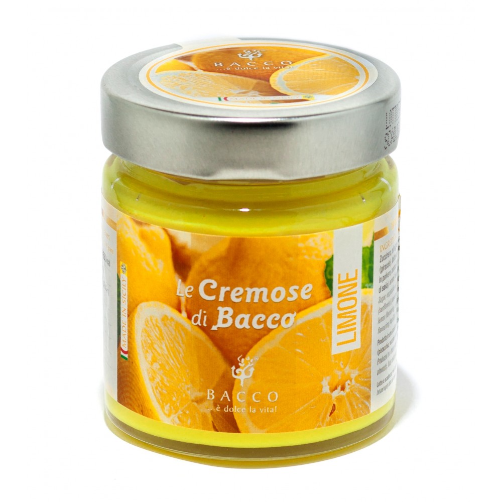Bacco - Tipicità al Pistacchio - Le Cremose di Bacco - Limone - Creme Spalmabili Artigianali - 190 g