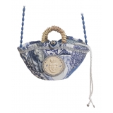 Coffarte - Pochette Royal Copenaghen Coffa - Sicilian Artisan Handbag - Sicilian Coffa - Luxury High Quality Handicraft Bag