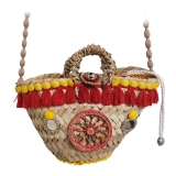 Coffarte - Pochette Cart Wheel Coffa - Jewelry - Sicilian Artisan Handbag - Sicilian Coffa - Luxury High Quality Handicraft Bag