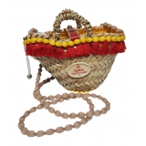 Coffarte - Pochette Cart Wheel Coffa - Jewelry - Sicilian Artisan Handbag - Sicilian Coffa - Luxury High Quality Handicraft Bag