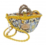 Coffarte - Pochette Sun Coffa - Jewelry - Sicilian Artisan Handbag - Sicilian Coffa - Luxury High Quality Handicraft Bag