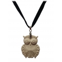 Coffarte - Lucky Owl Necklace - Sicilian Artisan Necklace in Ceramic - Luxury High Quality Handcraft Necklace