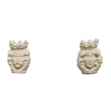 Coffarte - Clips Sicilian Mori Earrings - Sicilian Artisan Earrings in Ceramic - Luxury High Quality Handcraft