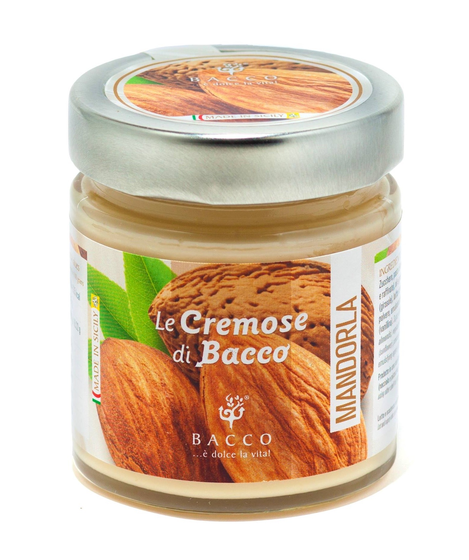 Bacco - Tipicità al Pistacchio - Le Cremose di Bacco - Almond - Artisan  Spreadable Creams - 190 g - Avvenice