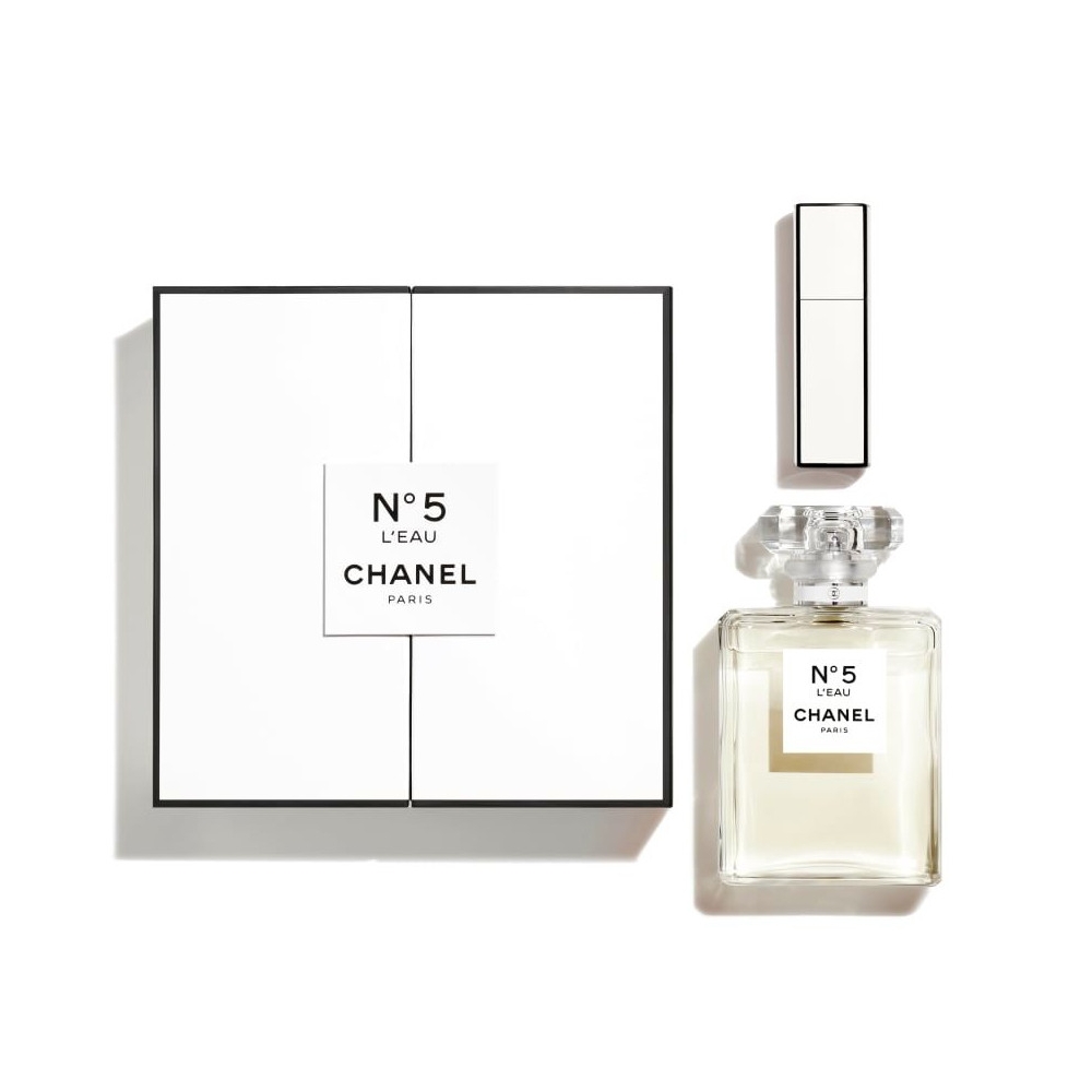 Chanel - N°5 - Coffret N°5 l'Eau 100 ml + Mini Twist and Spray 7 ml -  Luxury Fragrances - Avvenice