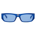 Balenciaga - Occhiali da Sole Shield Rectangle - Perla Blu - Occhiali da Sole - Balenciaga Eyewear