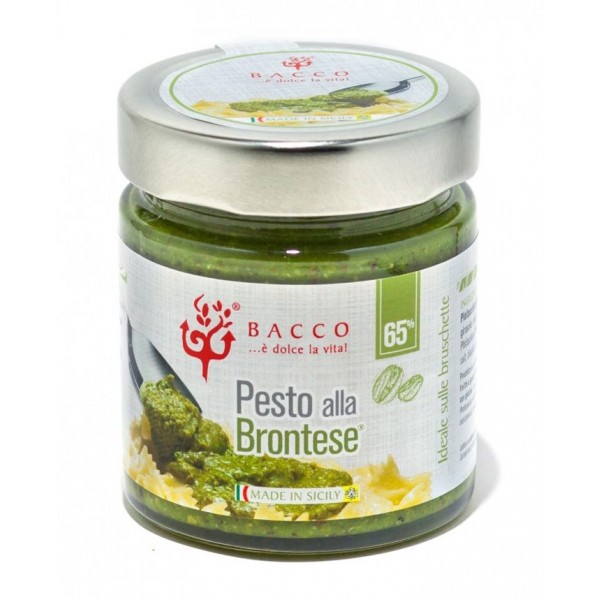 Bacco - Tipicità al Pistacchio - Pesto alla Brontese 65 % - Pistacchio di Bronte - 190 g