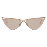 Balenciaga - Curve Cat Sunglasses - Gold - Sunglasses - Balenciaga Eyewear