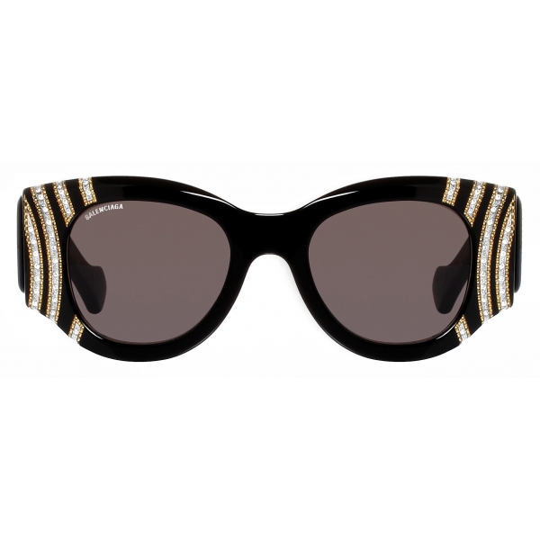 Balenciaga - Paris Cat Jewelry Sunglasses - Black Silver - Sunglasses - Balenciaga Eyewear