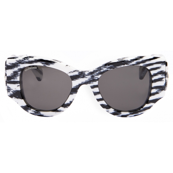 Balenciaga - Paris Cat Sunglasses - Zebra White - Sunglasses - Balenciaga Eyewear