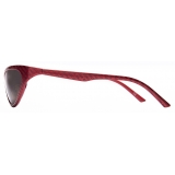 Balenciaga - Occhiali da Sole Aluminum Cat - Rosso Acceso - Occhiali da Sole - Balenciaga Eyewear