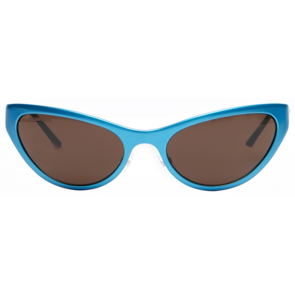 Balenciaga - Aluminum Cat Sunglasses - Turquoise - Sunglasses - Balenciaga Eyewear