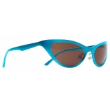 Balenciaga - Occhiali da Sole Aluminum Cat - Turchese - Occhiali da Sole - Balenciaga Eyewear