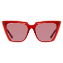 Balenciaga - Tip Cat Sunglasses - Red Havana - Sunglasses - Balenciaga Eyewear