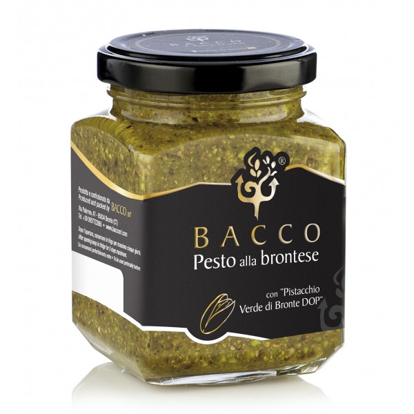 Bacco - Tipicità al Pistacchio - Pesto alla Brontese 80 % D.O.P. - Pistacchio di Bronte - 190 g