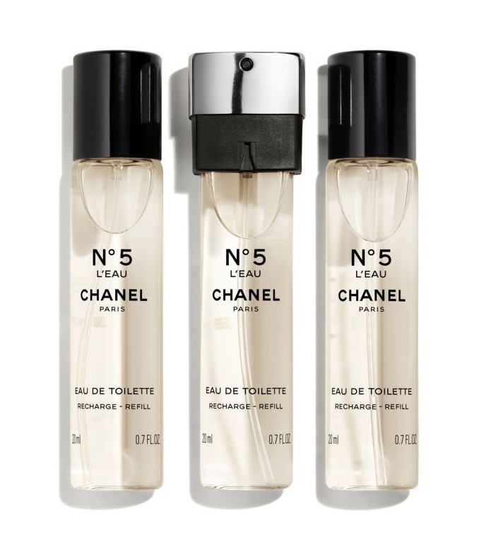 Chanel - N°5 - Eau De Toilette Twist & Spray Recharge - Luxury Fragrances - 3x20  ml - Avvenice