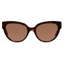 Balenciaga - Flat Butterfly Sunglasses - Cognac Brown - Sunglasses - Balenciaga Eyewear