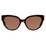 Balenciaga - Occhiali da Sole Flat Butterfly - Marron Cognac - Occhiali da Sole - Balenciaga Eyewear